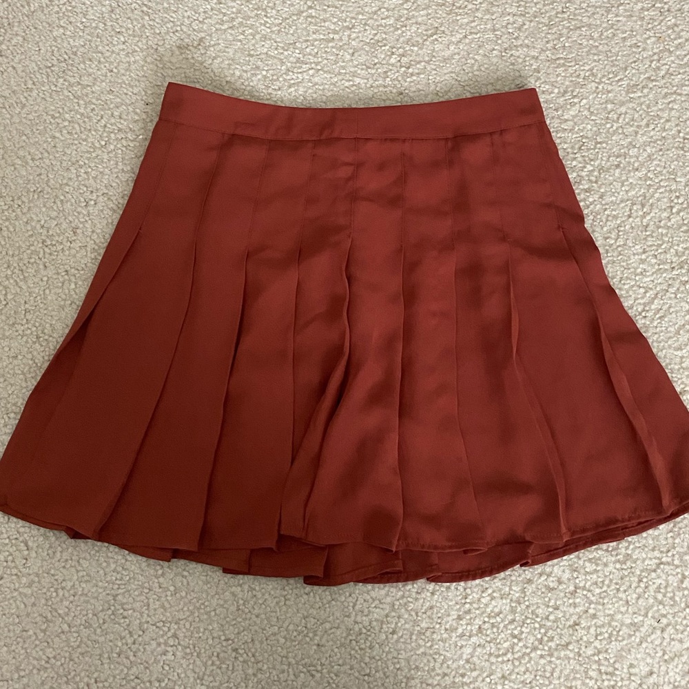 Burnt orange tennis skirt